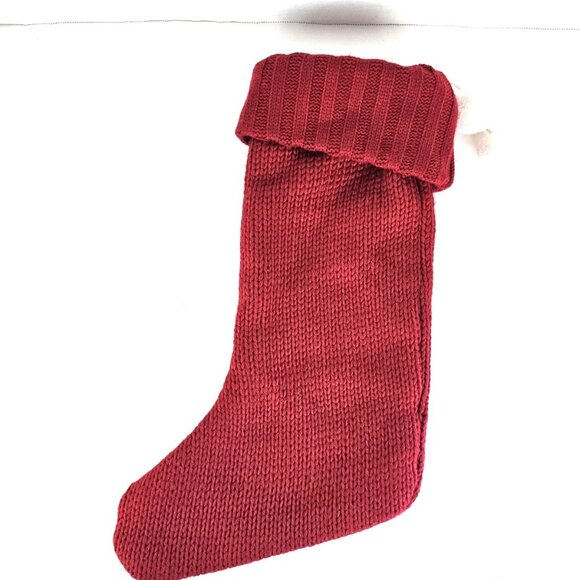 Letter "A" Monogram Knit Christmas Stocking Red & White Wondershop Target 16" - Picture 5 of 5